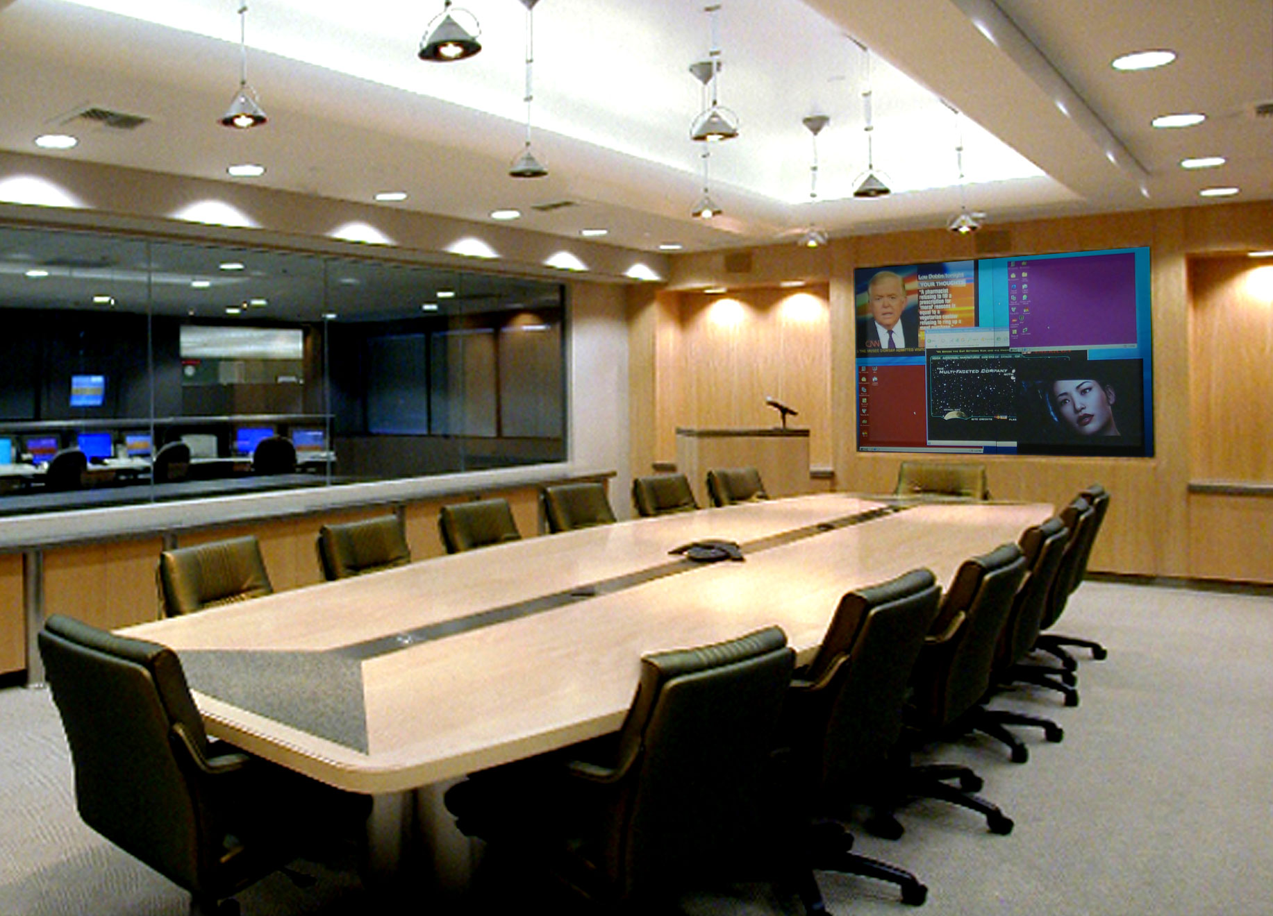 Multi-purpose Conference Room with Visionmaster DLP Video Wall