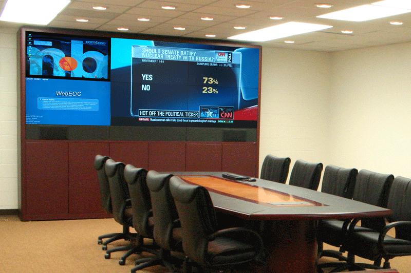Conference Room DLP Video Wall with Integrated Sound System